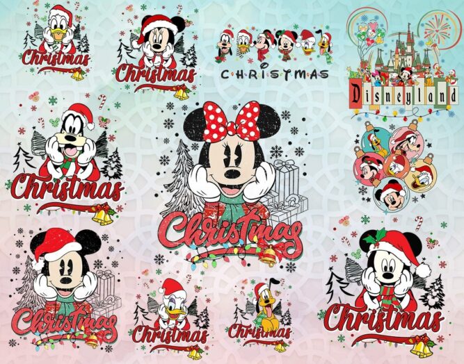 Disney Christmas Bundle, Mickey Clipart PNG LK6KNCVS - Package SVG