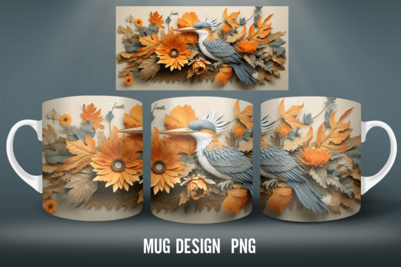 3D Flower Mug Wraps bundle 3D Mug Sublimation designs png