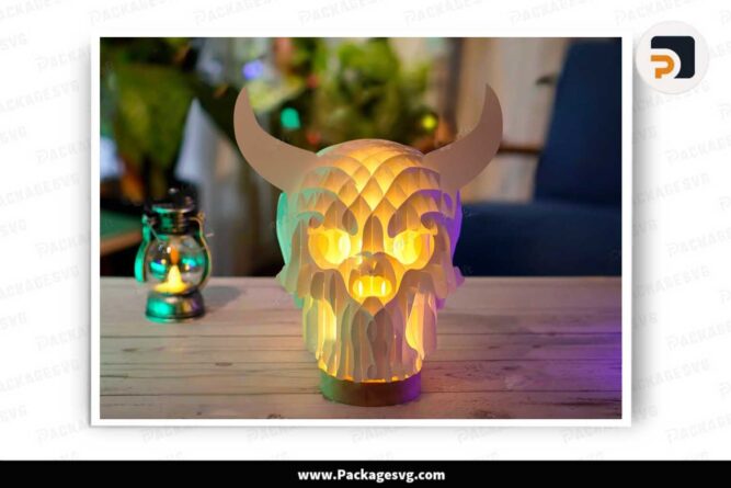 Halloween Skull Pop Up, SVG Paper Cut File LL4JH6HN