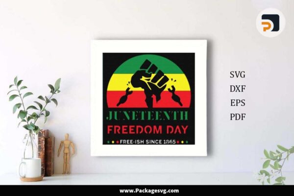 Juneteenth Shadow Box SVG, 3D Layered Paper Cut Free Download