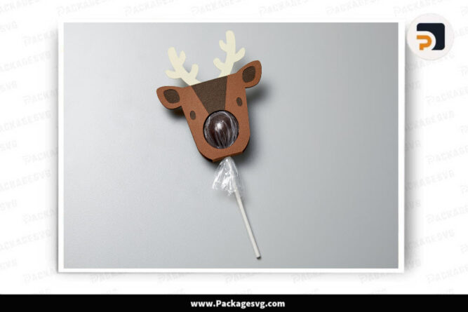 Reindeer Lollipop Holder SVG For Cricut