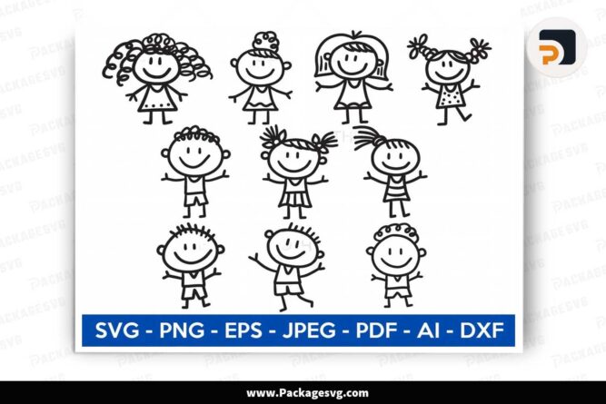 Stick Figures SVG Bundle, Stick People Designs LLYKE4I8