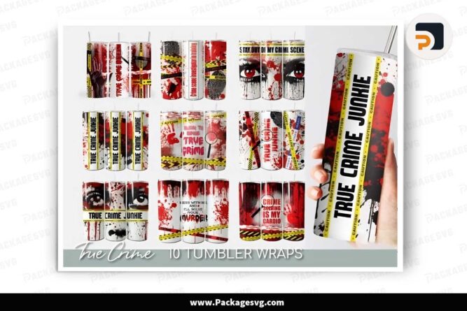 True Crime Tumbler Bundle, 20oz Skinny Tumbler Wrap LL24V5LZ