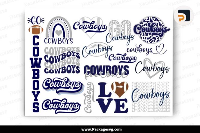 Cowboys SVG Bundle, 16 NFL Shirt Designs LMOIT8IU