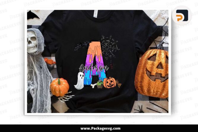 Custom Name Halloween Doodle Letters PNG, Trick or Treat Tote Bags Design LMRFT5UE