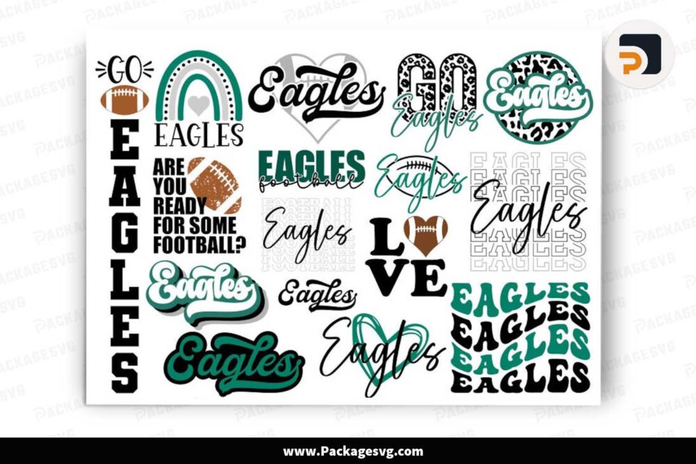 Eagles SVG Bundle, 16 NFL Shirt Designs LMOJFDU0