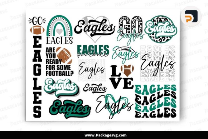 Eagles SVG Bundle, 16 NFL Shirt Designs LMOJFDU0