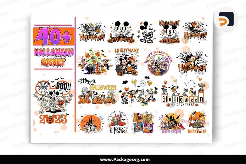 Halloween Disney Mickey Bundle, 40+ Cartoon Shirt Designs LMRE1Y3R