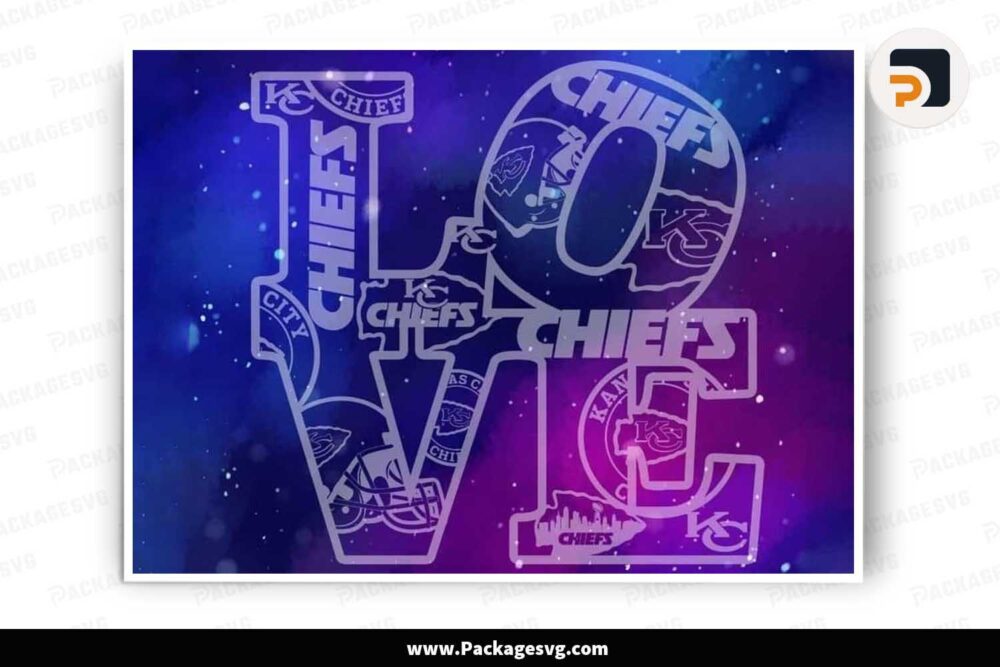 Love Kansas City Chiefs SVG, NFL Football Club Design LMODKXG8