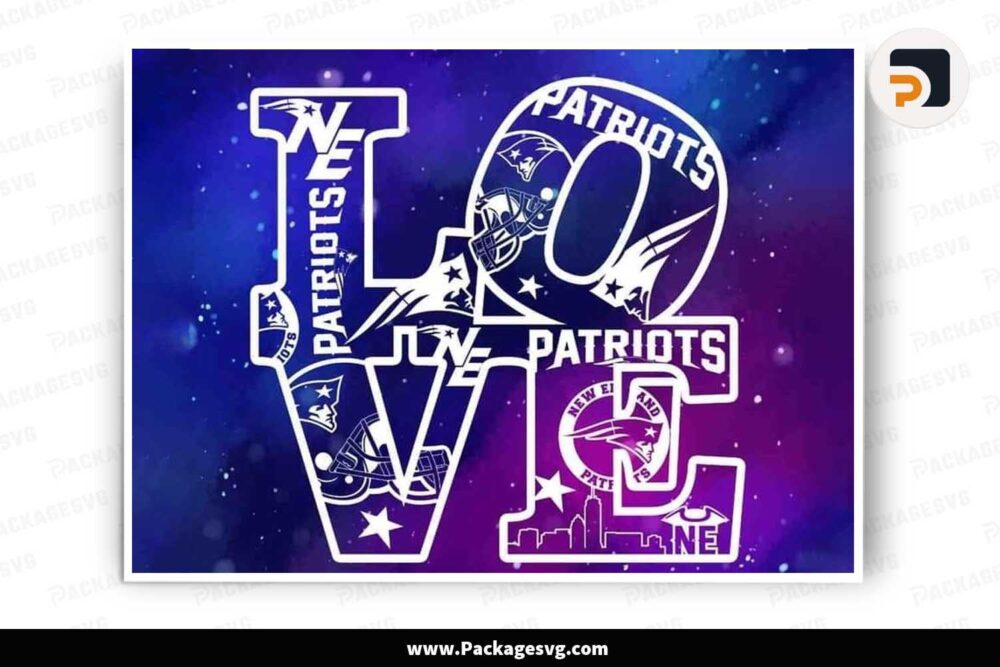 Love New England Patriots SVG, NFL Football Club Design LMOC3DK4