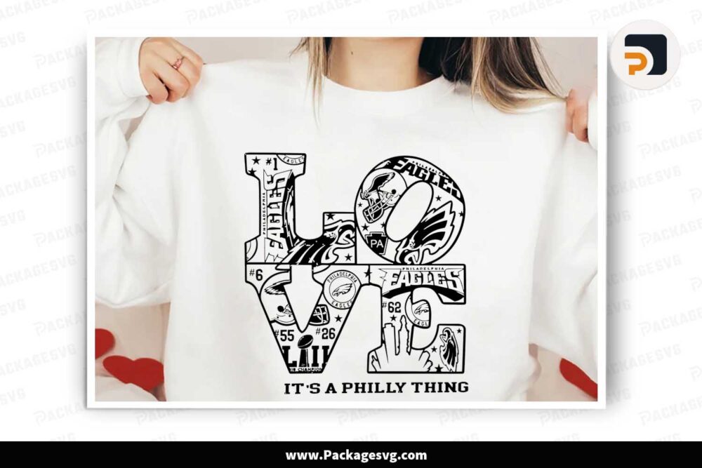 Love Philadelphia Eagle SVG, Football Shirt Design LM4CYO5E