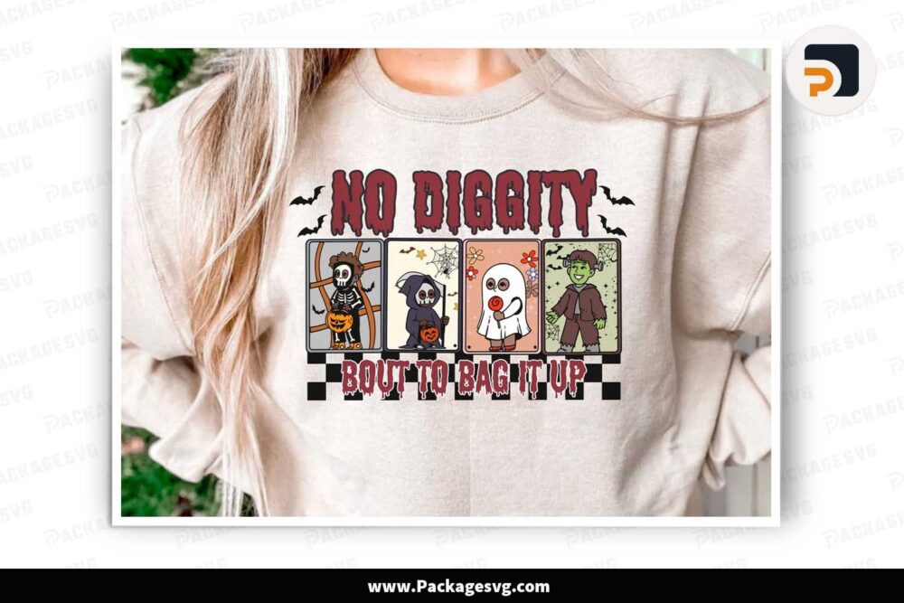 No Diggity Bout to Bag It Up PNG, Funny Halloween Shirt Design LMSTAH0G