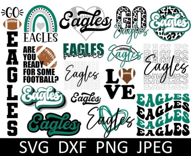 Eagles SVG Bundle, 16 NFL Shirt Designs LMOJFDU0