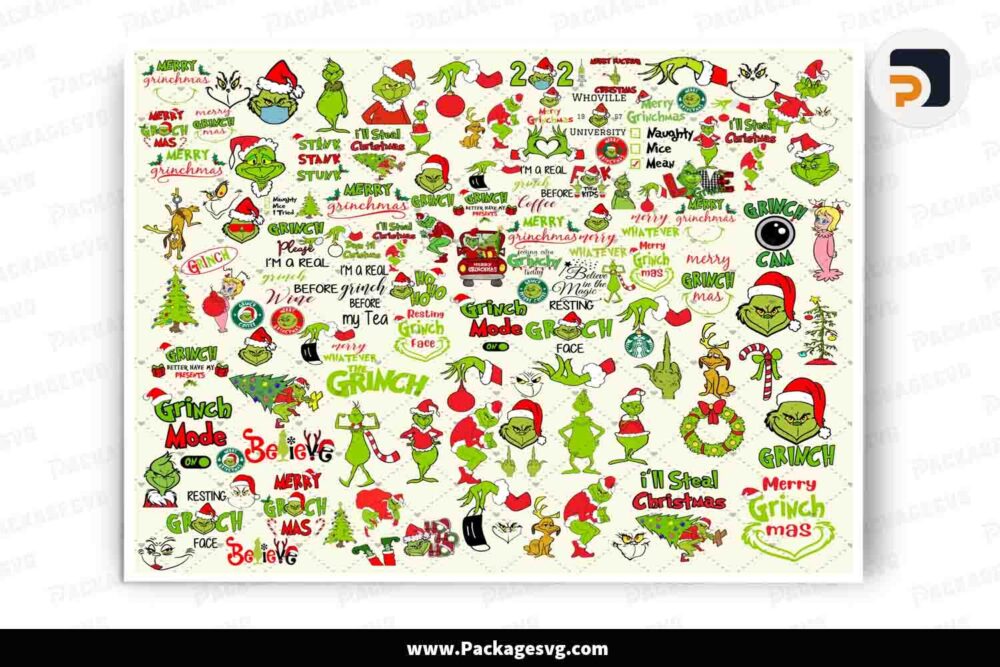 The Grinch SVG Bundle, 155 Christmas Shirt Designs LMOK9ONS