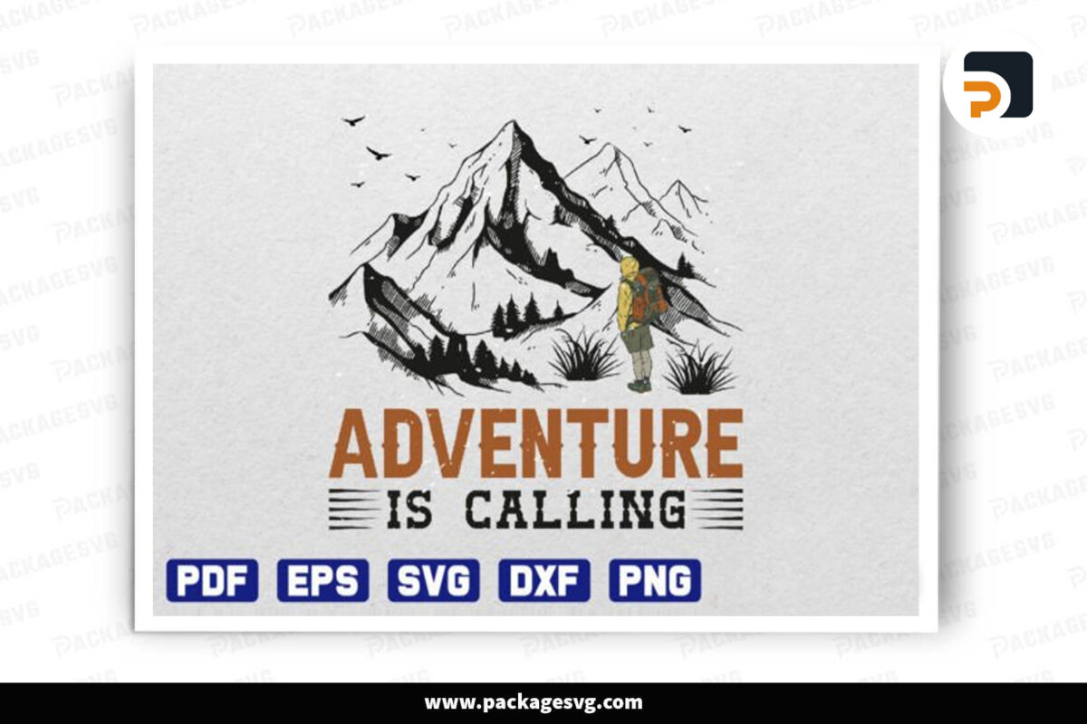 Adventure Is Calling SVG, T-Shirt Design Free Download