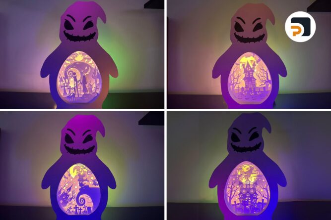 Halloween Oogie Boogie Lightbox Bundle, Halloween SVG File For Cricut