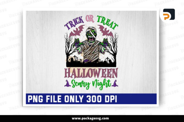 Halloween Scary Night PNG, Halloween Sublimation Design Free Download