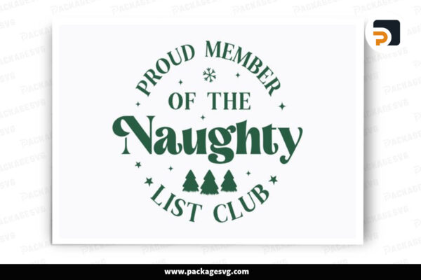 Proud Member Of The Naughty ,SVG Design Free Download