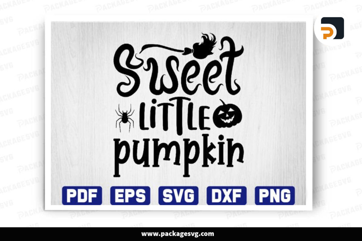 Sweet Little Pumpkin SVG, Halloween Design Free Download