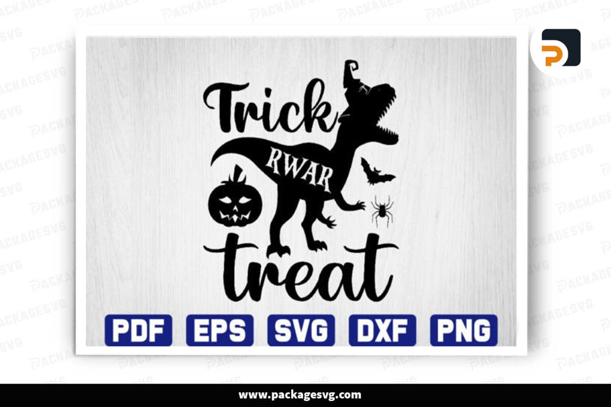 Trick Rwar Treat SVG, T-Shirt Design Free Download