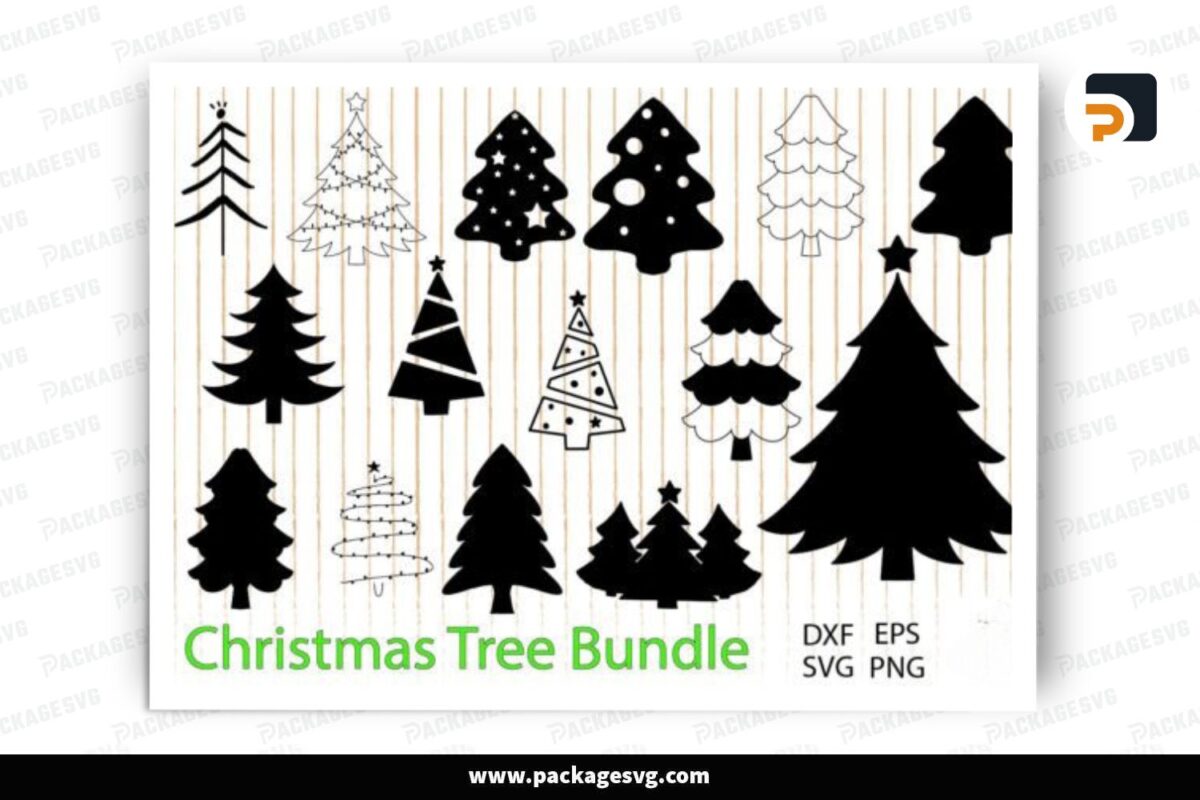 Basic Christmas Tree SVG Bundle, Free Download