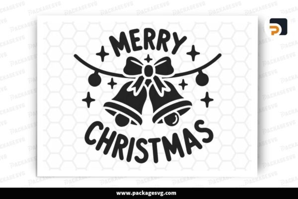 Christmas Bell SVG Design Cut File Free Download