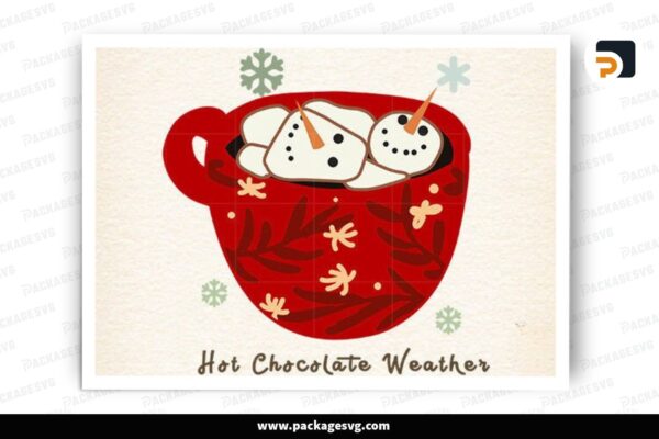 Hot Chocolate Weather PNG Sublimation Design Free Download