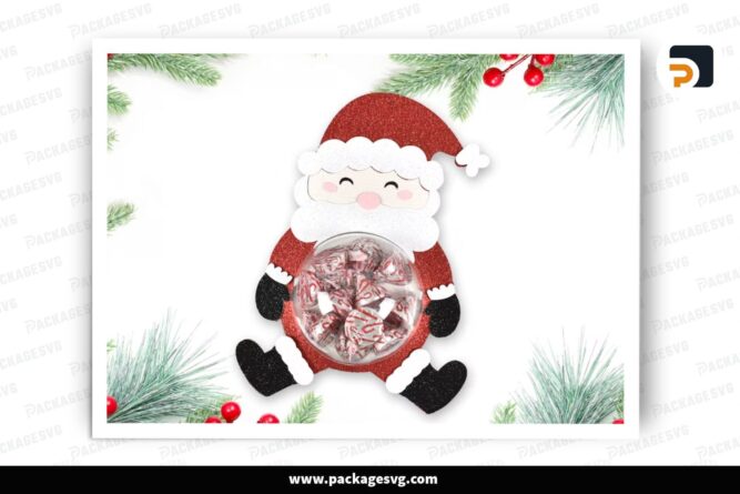 Santa Claus Candy Holder, Christmas SVG Paper Cut File LPKZXNPT (1)