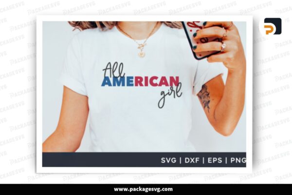 All American Girl SVG Design Free Download