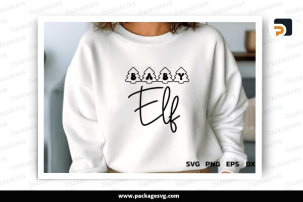 Baby Elf, Sweatshirt SVG Design Free Download