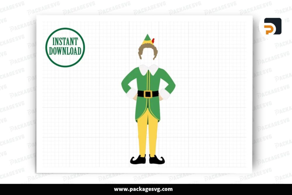 Buddy The Elf, Christmas SVG Design Cut File LQ6CB57W (2)