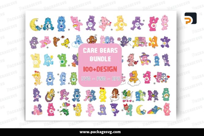 Care Bears SVG Bundle, 100 Design Files LPMF6282 (2)
