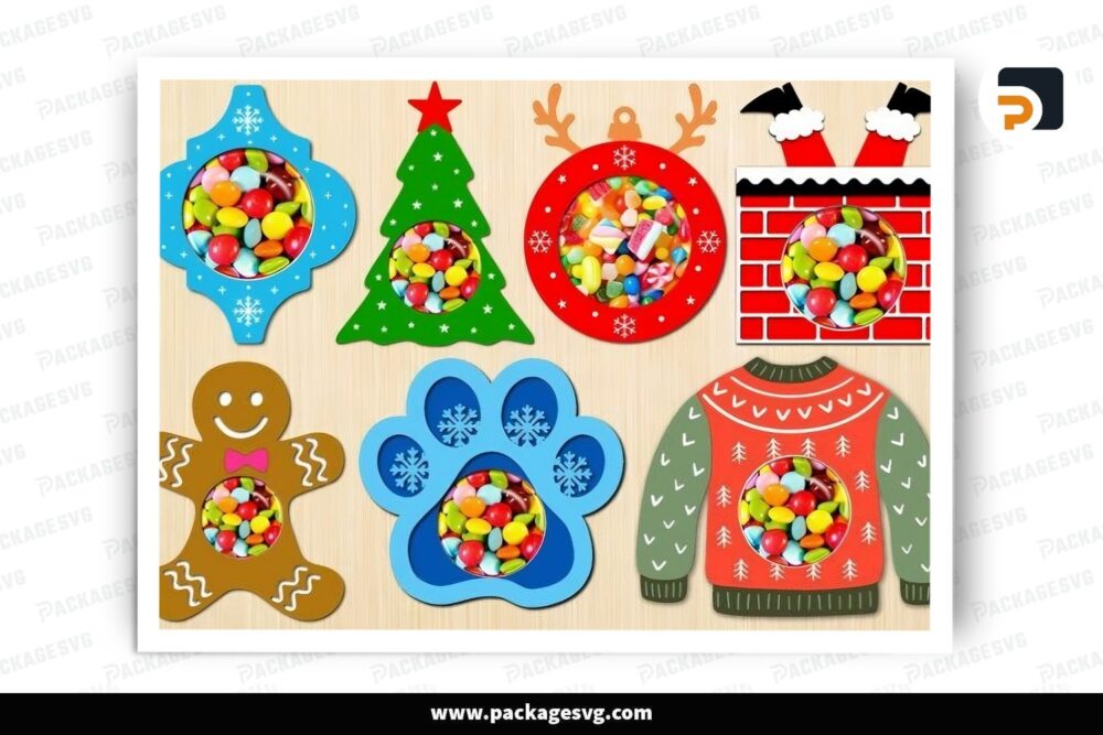 Christmas Candy Dome SVG Bundle, 7 SVG Paper Cut File LQAKV6JA (2)