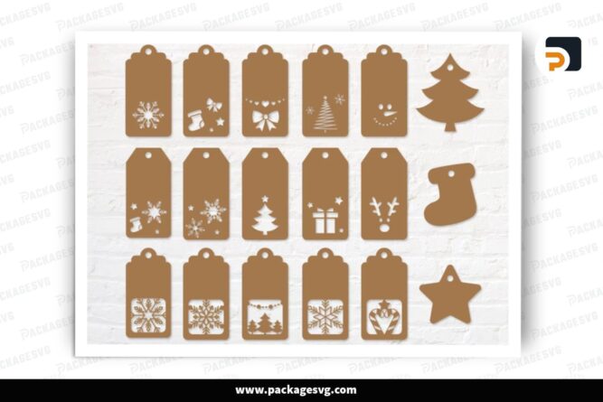 Christmas Sign Gift Tag SVG Bundle, 19 Design Cut Files (2)