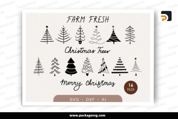 Christmas Tree Farm Fresh SVG Bundle, 16 Designs Free Download