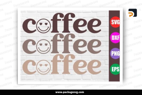 Coffee Smiley Face, SVG Design Free Download