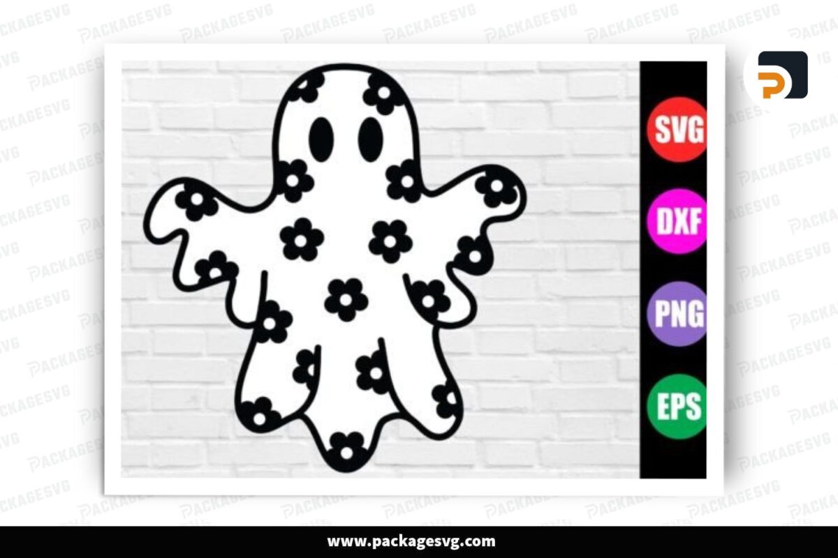 Daisy Ghost SVG, Halloween Design Free Download