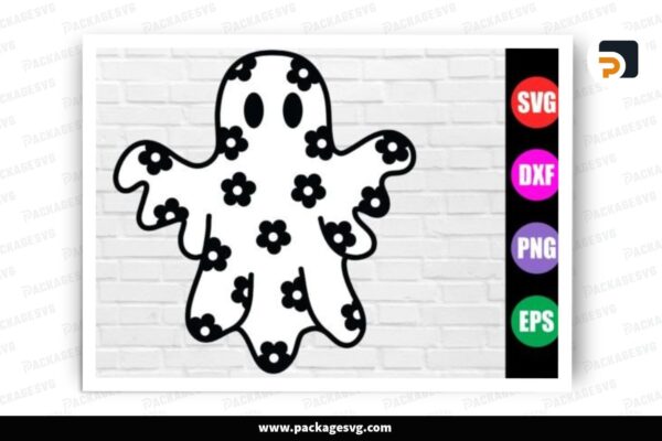 Daisy Ghost SVG, Halloween Design Free Download