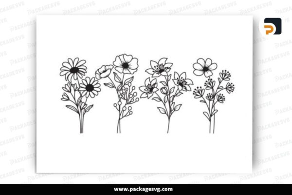 Wildflower SVG, Floral Design Free Download