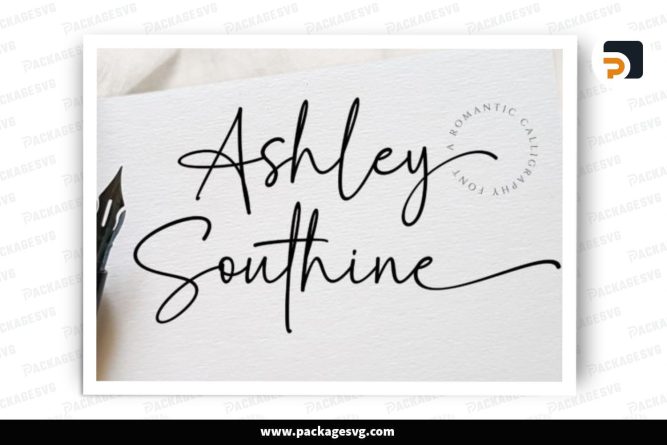 Ashley Southine Font, OTF TTF Font Digital Download (2)