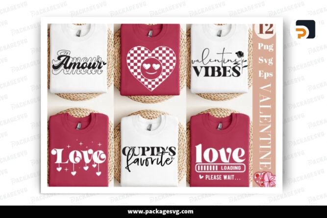 Boho Valentine SVG Bundle, 12 Design Files (2)