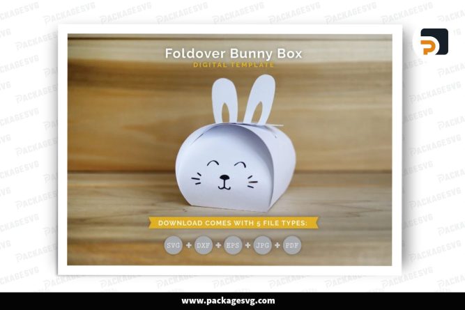 Easter Bunny Box Template, SVG Paper Cut File (4)