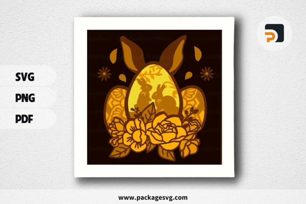 Happy Easter Flower Lightbox, SVG Paper Cut File LRPQ6FPS (1)