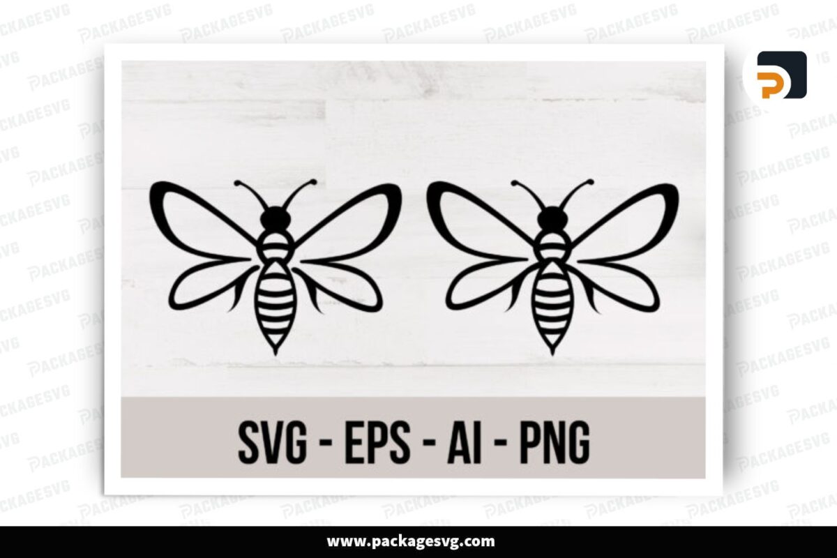 Honey Bee SVG Design Free Download