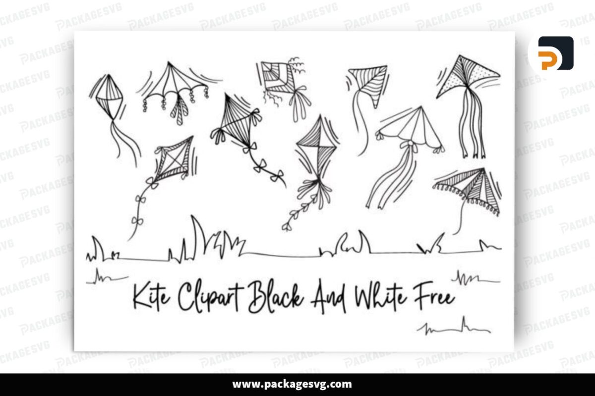 Kite SVG Clipart Bundle, 10 Designs Free Download