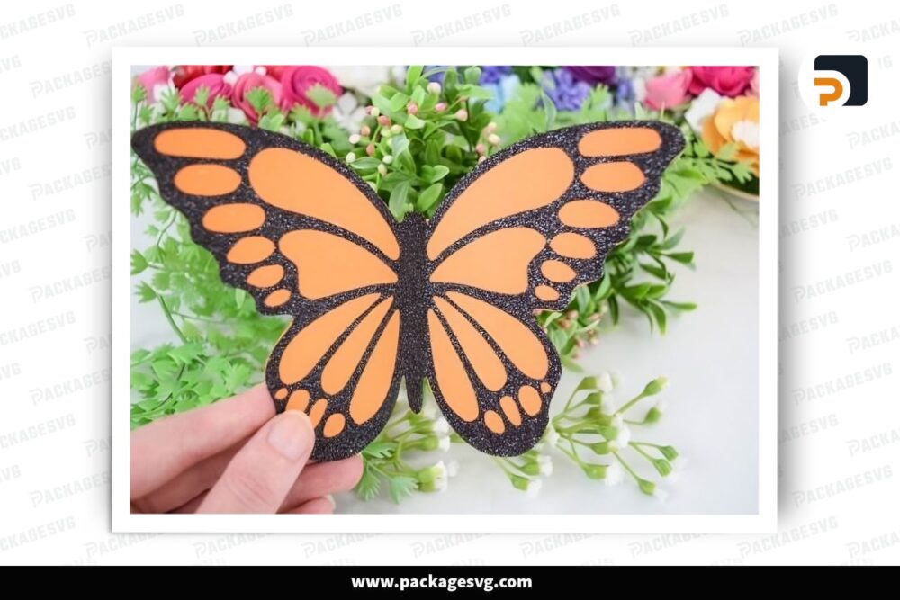 Monarch Butterfly Template Bundle , 3 SVG Paper Cut File LREFN3W3 (2)