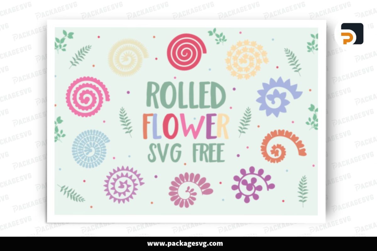 Rolled Flower SVG Bundle, 10 Designs Free Download
