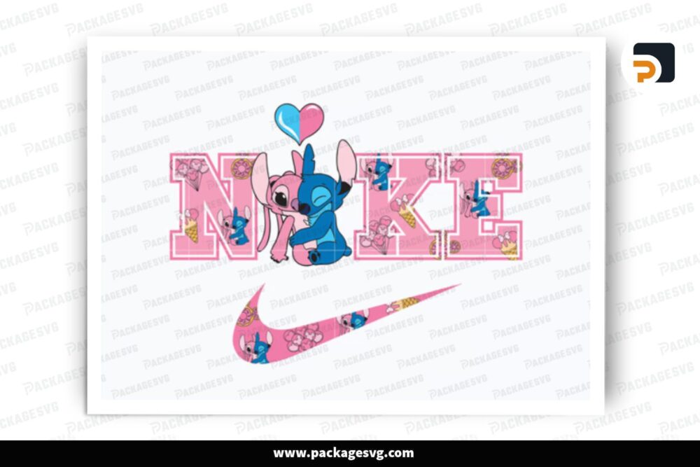 Stitch Angel Nike, Valentine PNG Sublimation Design (2)