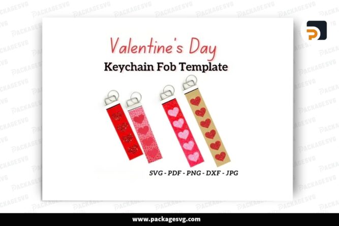 Valentine Keychain Fob Template 1, Love SVG Design File (4)