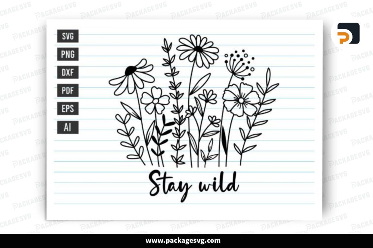 Wild Flower SVG Design Free Download